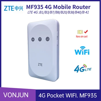 Atrakinti ZTE MF935 4G Kišenėje Wifi LTE Mobiliojo ryšio Maršrutizatorius su Sim Kortelės Lizdo Cat4 150Mbps Hotspot