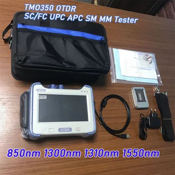 Originalus TMO350 OTDR SC/FC-UPC APC SM MM Testeris 850nm 1300nm 1310nm 1550nm Optinis Laiko Domain Reflectometer Multi-language