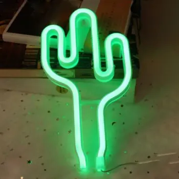 Kaktusas LED Neonas Pasirašyti Žalia Šviesa 26x15cm Vandeniui Lemputė dega Namo Kambaryje Šalies Sienų Dekoras Dovana Dropshipping Urmu Didmeninės