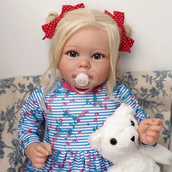 ADFO 20 Cm Bonnie Reborn Baby Doll Realus Visą Vinilo Silikono LoL Naujagimių Skalbti Baigė Lėlės Kalėdų Mergina Dovanos