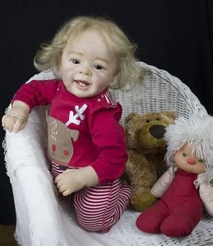 60CM Bebe Atgimsta Bamblys Mergina Lėlės Šviesūs Plaukai Rankomis Dažyti 3D Odos su Matomas Venų Įsišaknijusi Plaukų Boneca Bebe Vaikų Žaislas