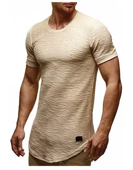 NĖRA.2 A1348 Vasaros nauji vyriški marškinėliai kieto spalvų slim tendencija atsitiktinis trumparankoviai mados