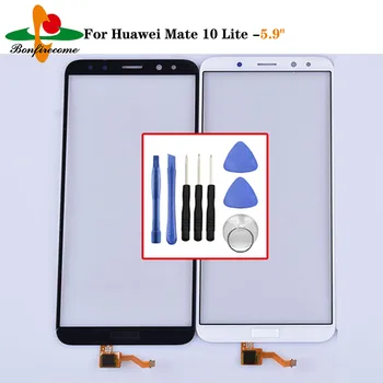 Touchscreen Už Huawei Mate 10 Lite / Nova 2i Jutiklinis Ekranas skaitmeninis keitiklis Skydelis LCD Priekinis Stiklas, Jutiklis