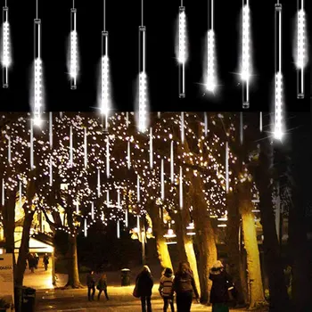 Meteoras Dušas LED String Šviesos Girlianda Kalėdų Eglutės papuošalus Lauko Vestuvių Pasakų Sodas Naujųjų Metų Gatvės apšvietimo Navidad