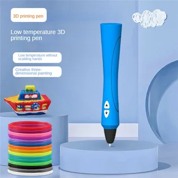 Žemos Temperatūros 3D Spausdinimo Pen Vaikų 3D Piešimo Rašiklis su 1.75 mm PCL Gijų Vaikų Kalėdų, Gimtadienio Dovana