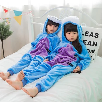 Vaikas Donkey Cosplay Kigurumi Onesies Vaikų Animacinių Filmų Žiemos Anime Vienaragis Jumpsuit Kostiumu Mergina Berniukas Gyvūnų Sleepwear Pižama