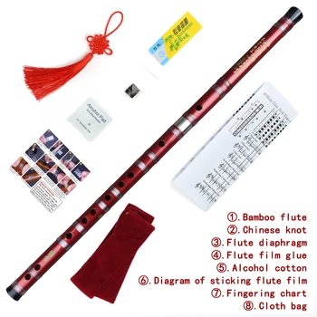 Tradicinis kinų Dizi Fleita Rankų darbo, Du skyriai, Bambuko Fleita Dizei Flauta Medienos Pradedantiesiems ir Pfrofessinal Muzikos Mėgėjams