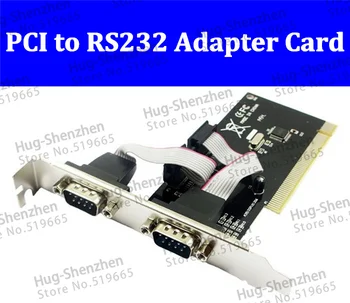 2 Port Dual RS232 RS-232 Serial DB9 Uosto COM Prietaisą į PCI Adapteris Keitiklis Kortelės